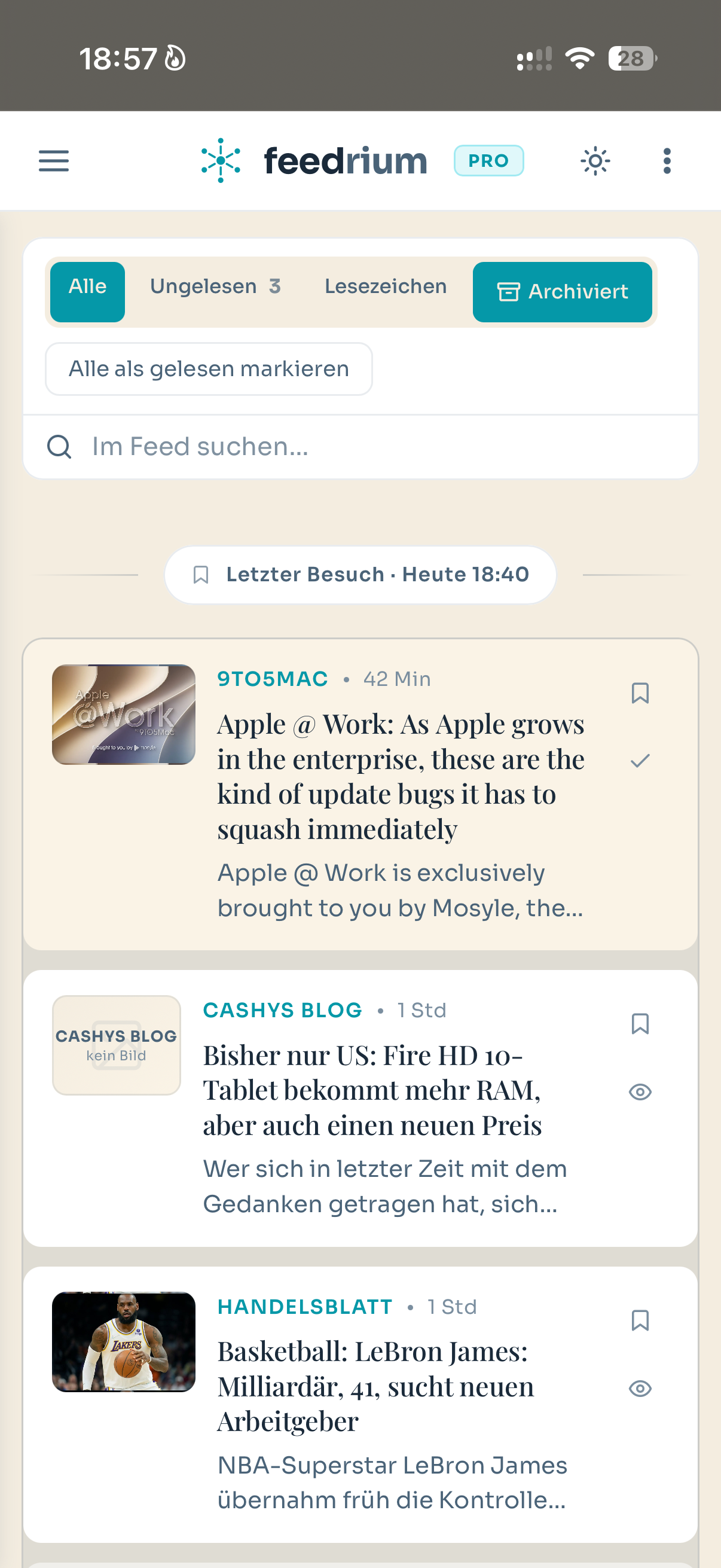 Feedrium App (light design)